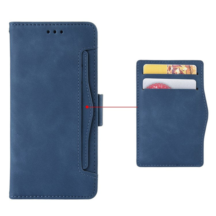 For Samsung Galaxy M23 5G/F23 5G Wallet Case Card Slots Holder Premium PU Leather Stand Shockproof Flip Protective Cover - Blue
