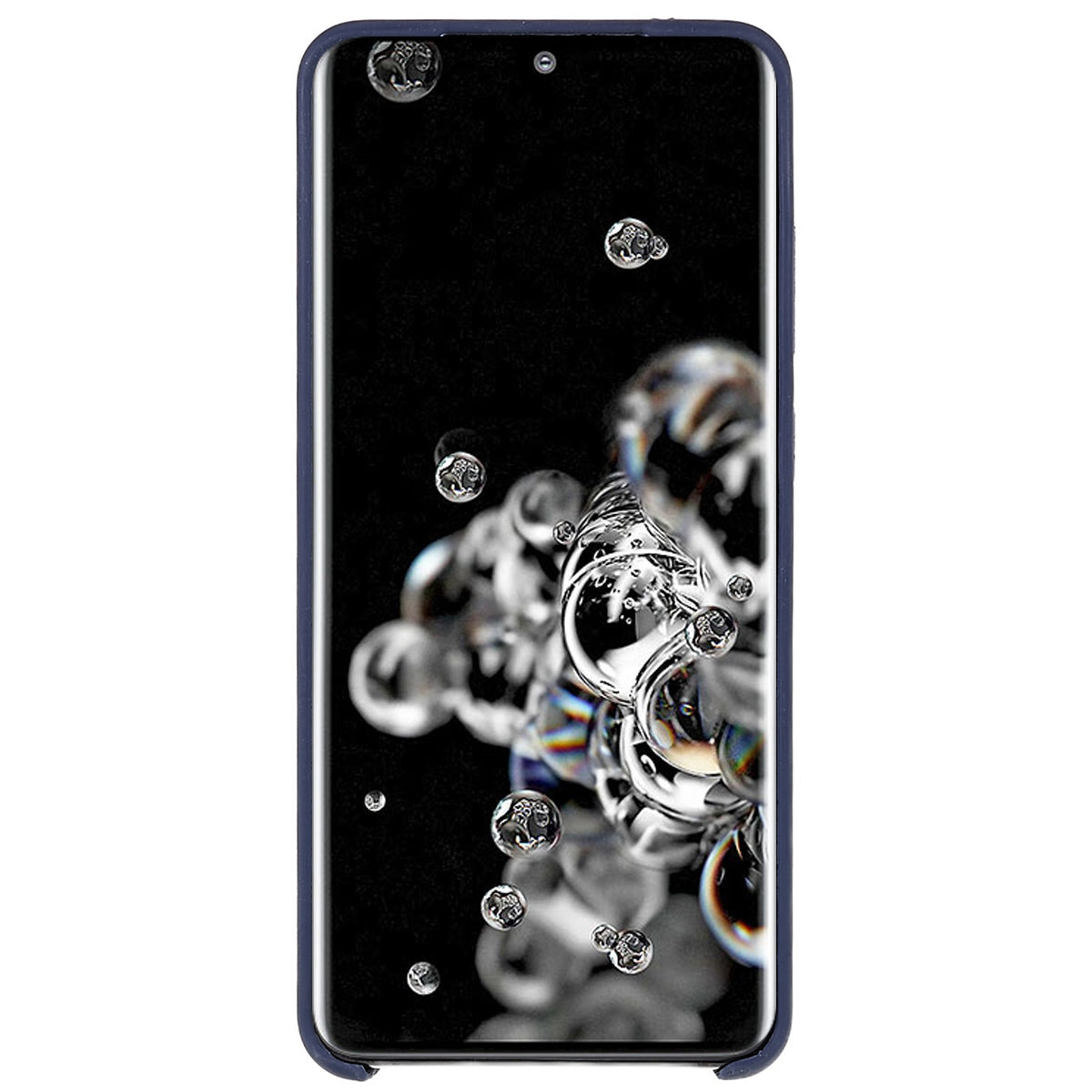 For Samsung Galaxy S20 Ultra Phone Covering Bag Premium Solid State Silicone Phone Case Mobile Phone Protector - Dark Blue