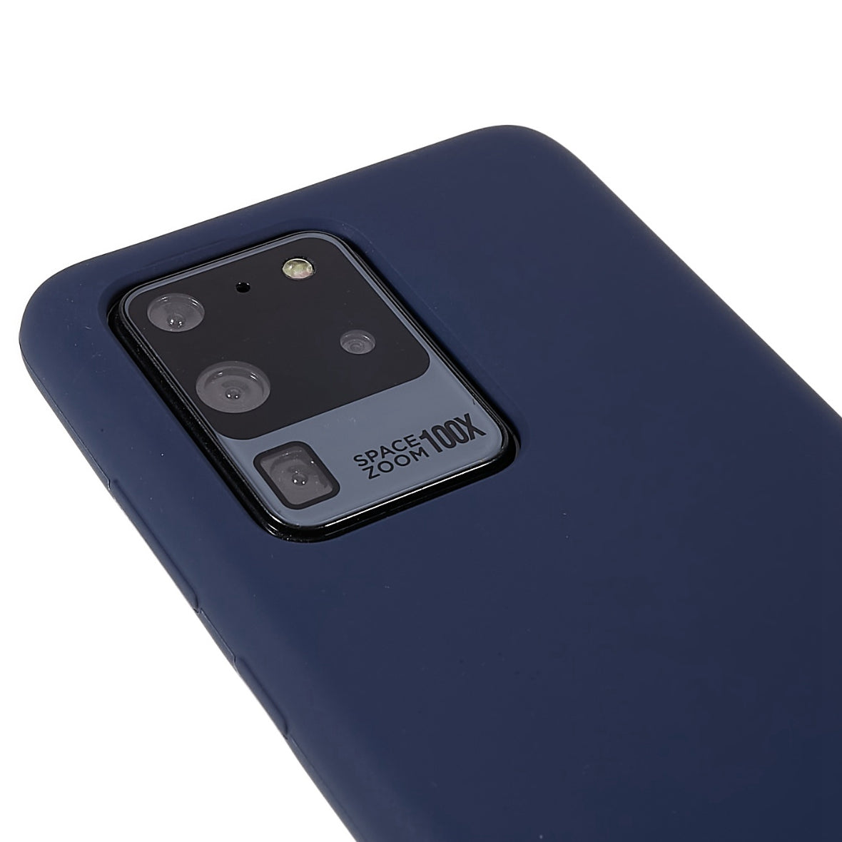 For Samsung Galaxy S20 Ultra Phone Covering Bag Premium Solid State Silicone Phone Case Mobile Phone Protector - Dark Blue