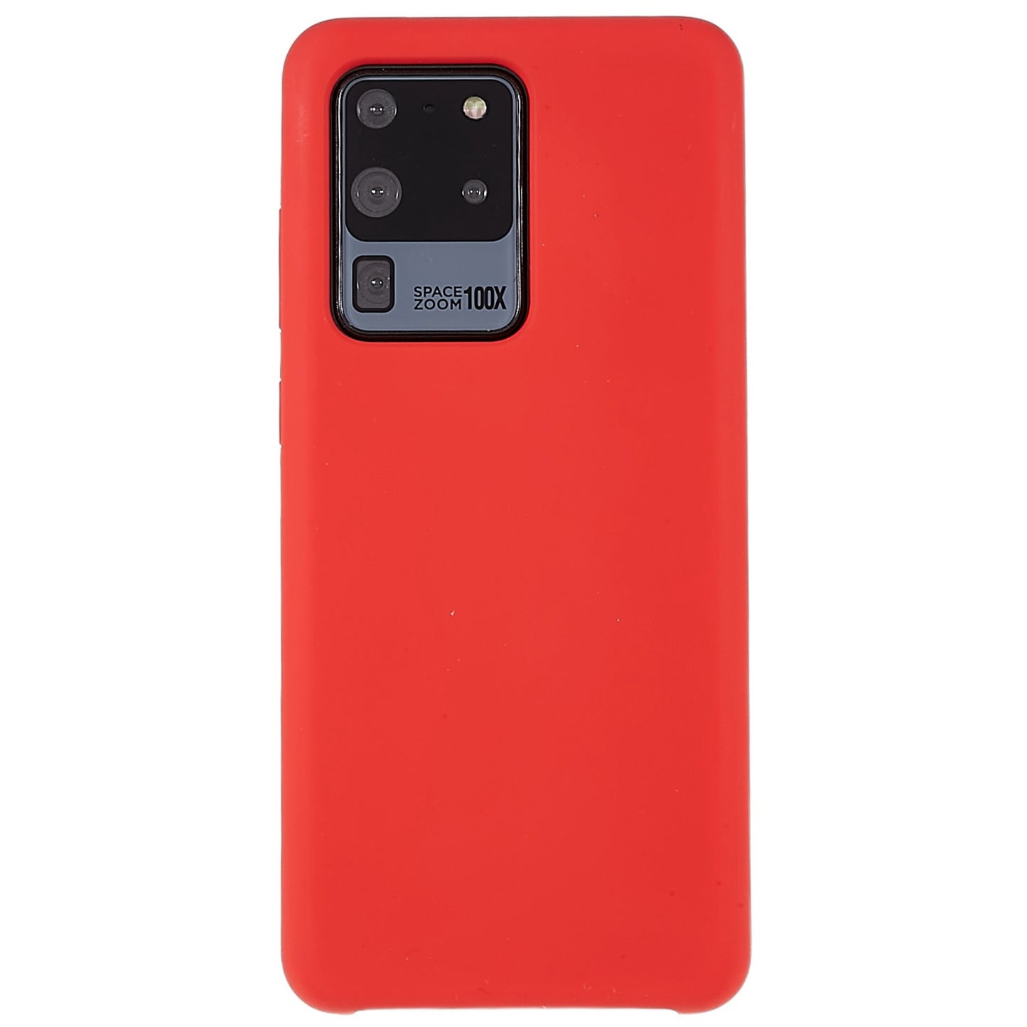 For Samsung Galaxy S20 Ultra Phone Covering Bag Premium Solid State Silicone Phone Case Mobile Phone Protector - Red