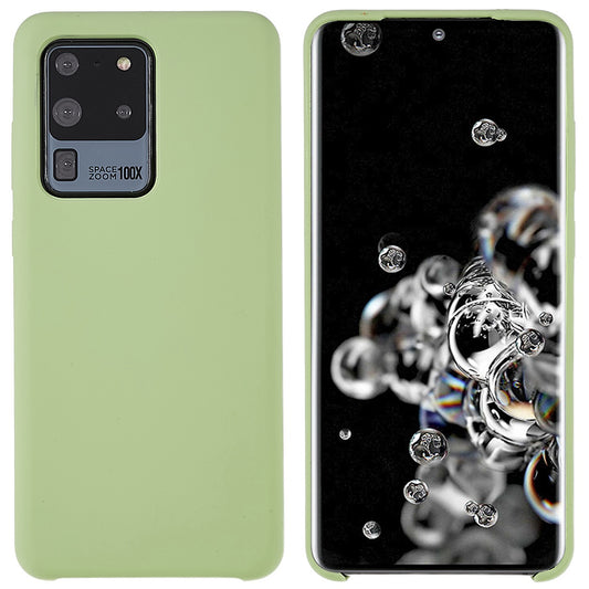 For Samsung Galaxy S20 Ultra Phone Covering Bag Premium Solid State Silicone Phone Case Mobile Phone Protector - Green