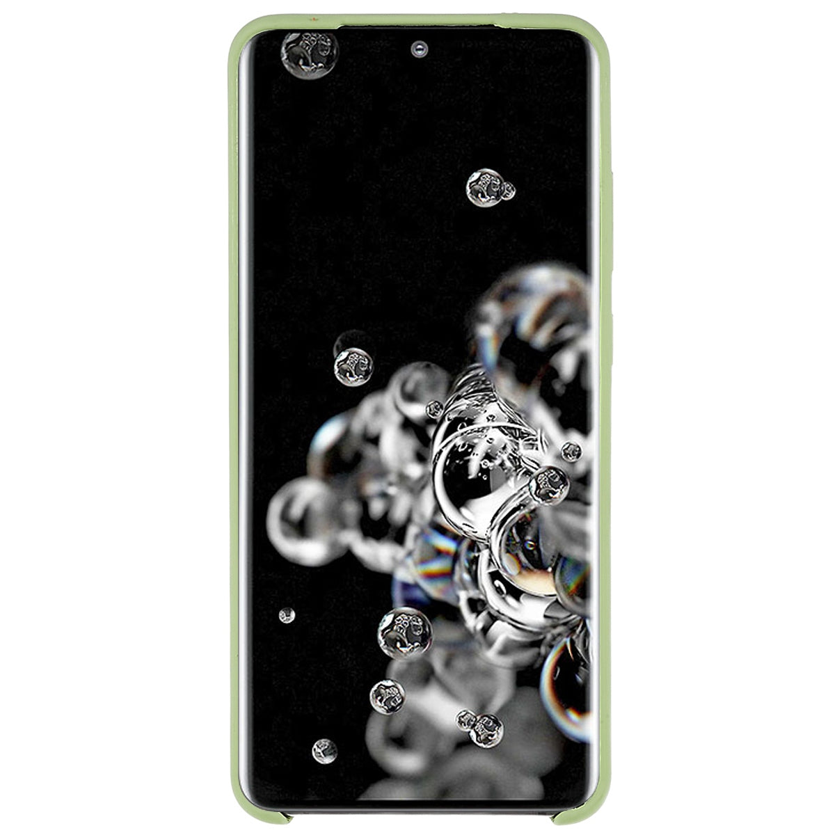For Samsung Galaxy S20 Ultra Phone Covering Bag Premium Solid State Silicone Phone Case Mobile Phone Protector - Green