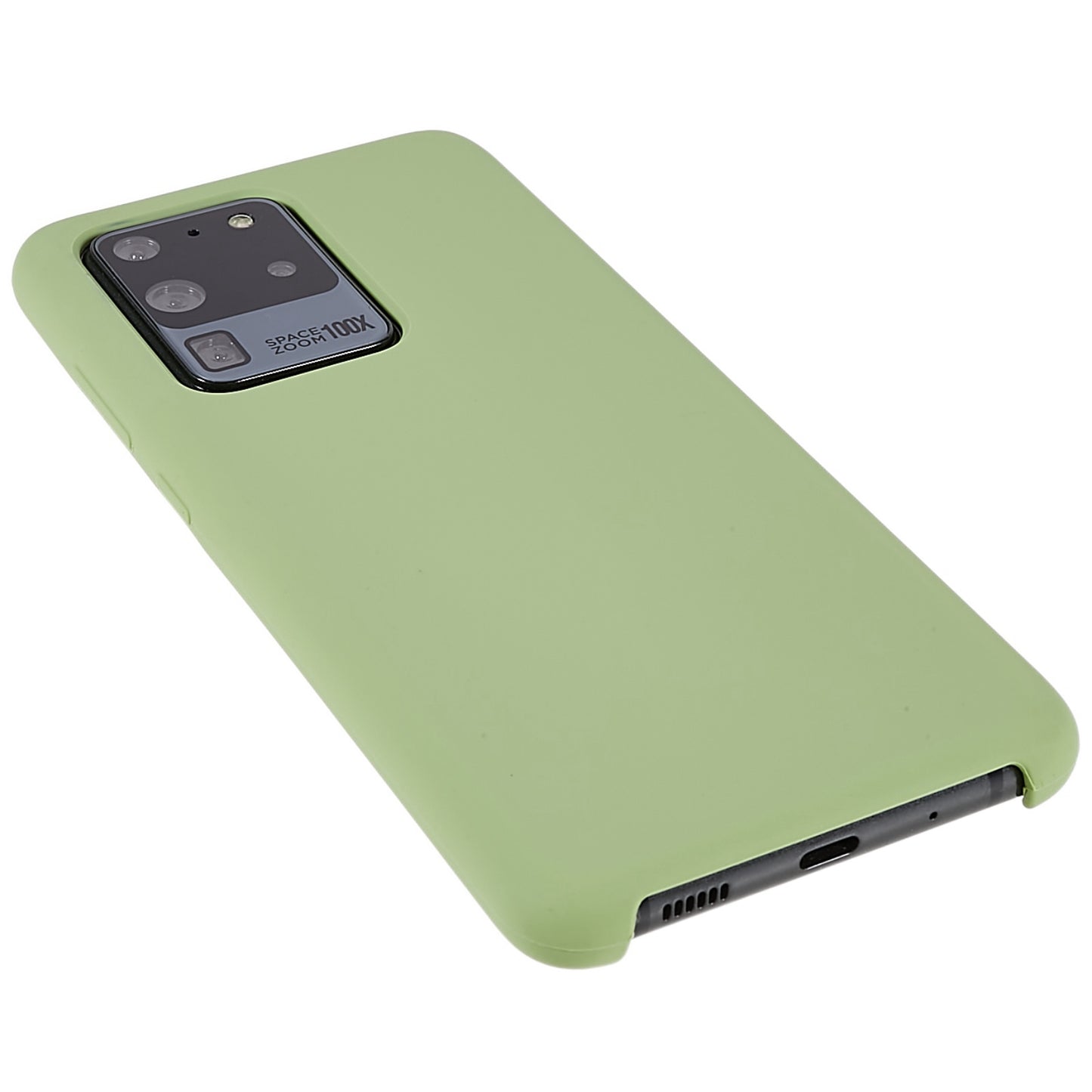 For Samsung Galaxy S20 Ultra Phone Covering Bag Premium Solid State Silicone Phone Case Mobile Phone Protector - Green