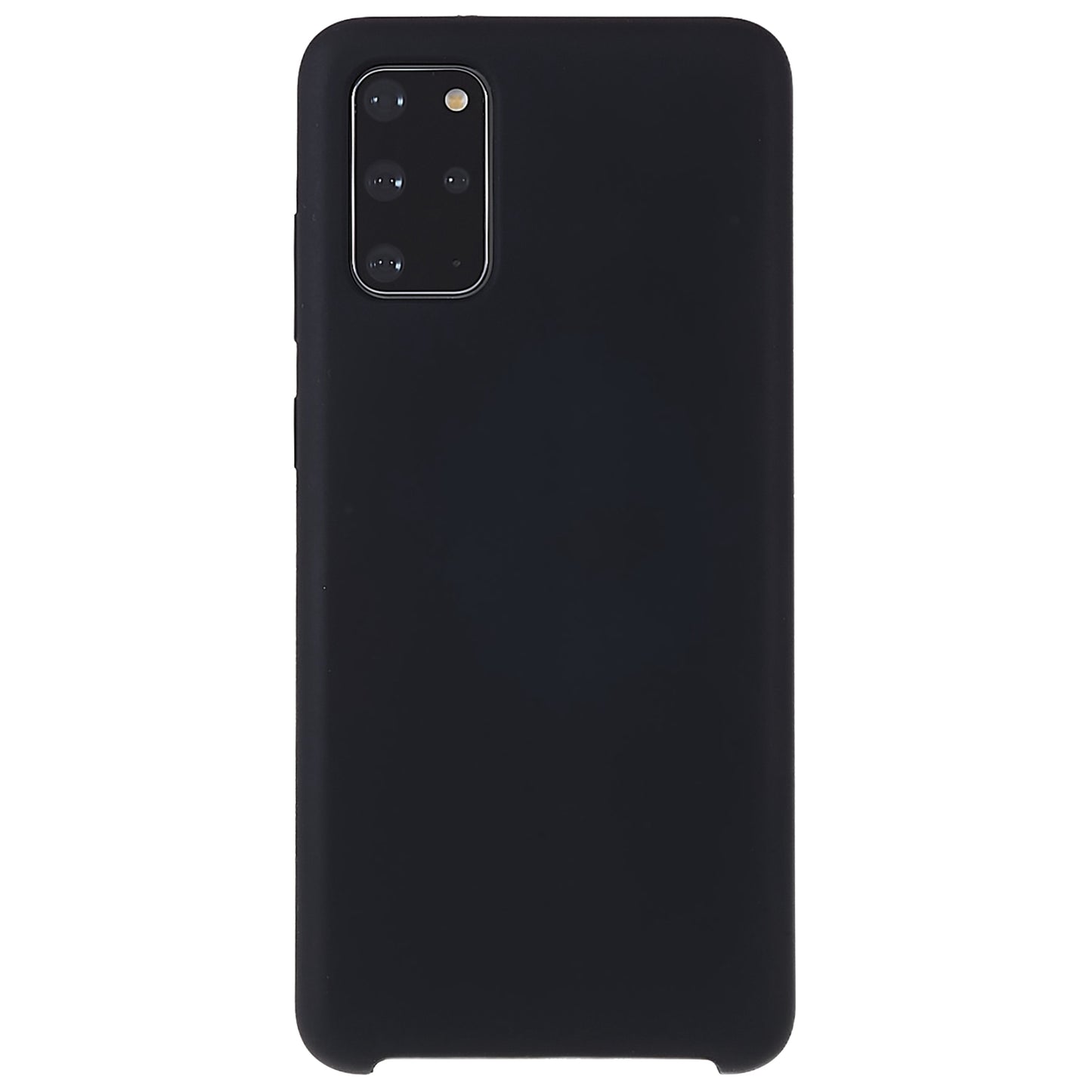 For Samsung Galaxy S20 Plus 5G/4G Phone Bag Case Durable Solid State Silicone Mobile Phone Protector Cover - Black