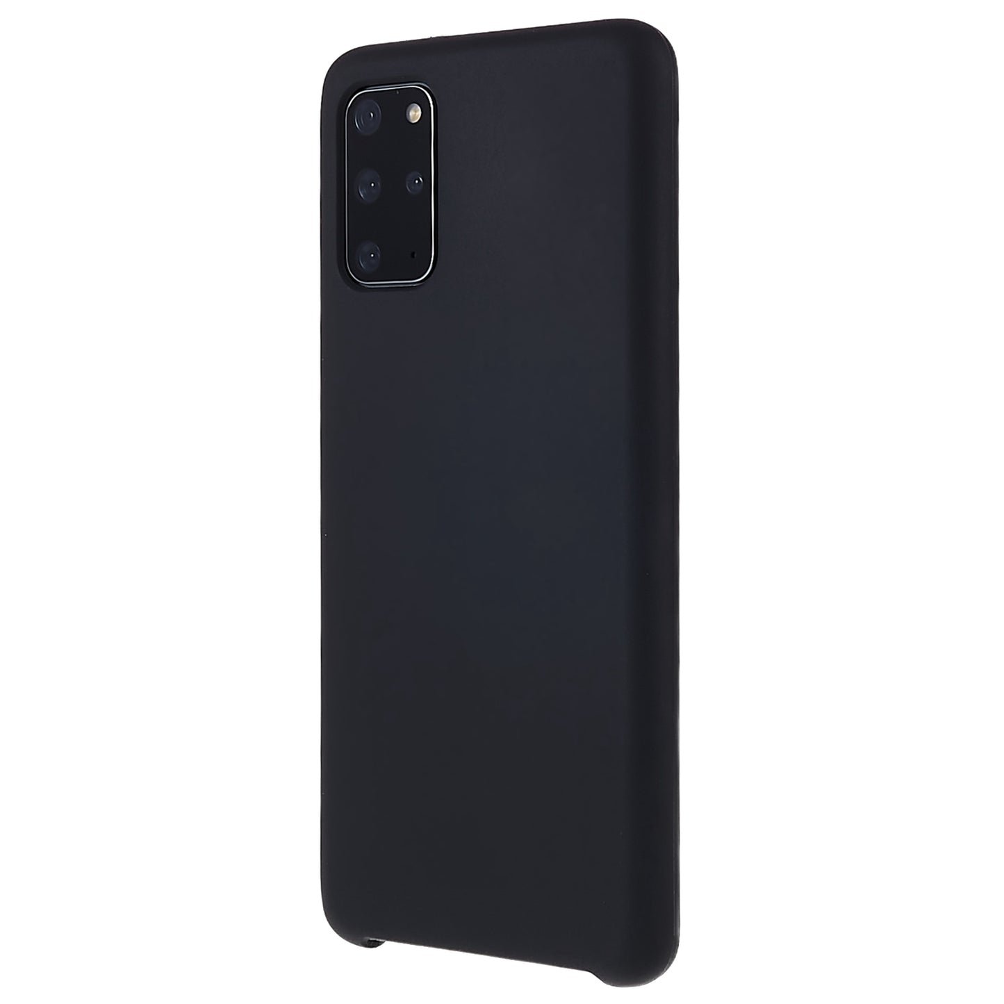 For Samsung Galaxy S20 Plus 5G/4G Phone Bag Case Durable Solid State Silicone Mobile Phone Protector Cover - Black