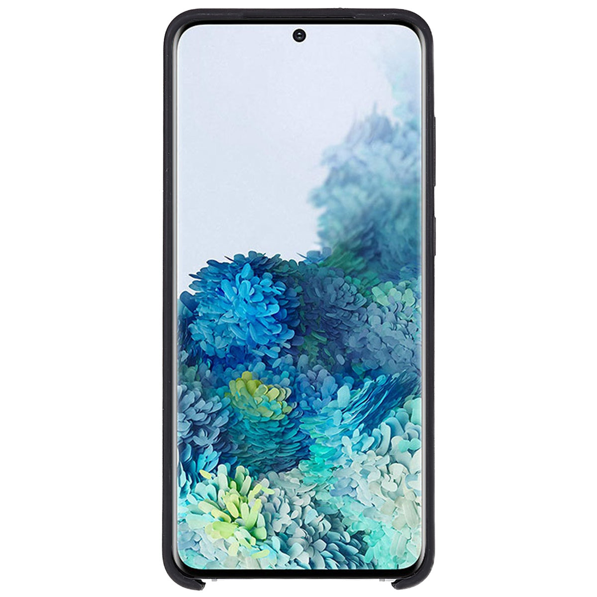 For Samsung Galaxy S20 Plus 5G/4G Phone Bag Case Durable Solid State Silicone Mobile Phone Protector Cover - Black