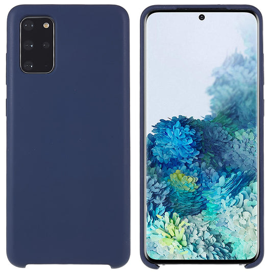 For Samsung Galaxy S20 Plus 5G/4G Phone Bag Case Durable Solid State Silicone Mobile Phone Protector Cover - Dark Blue