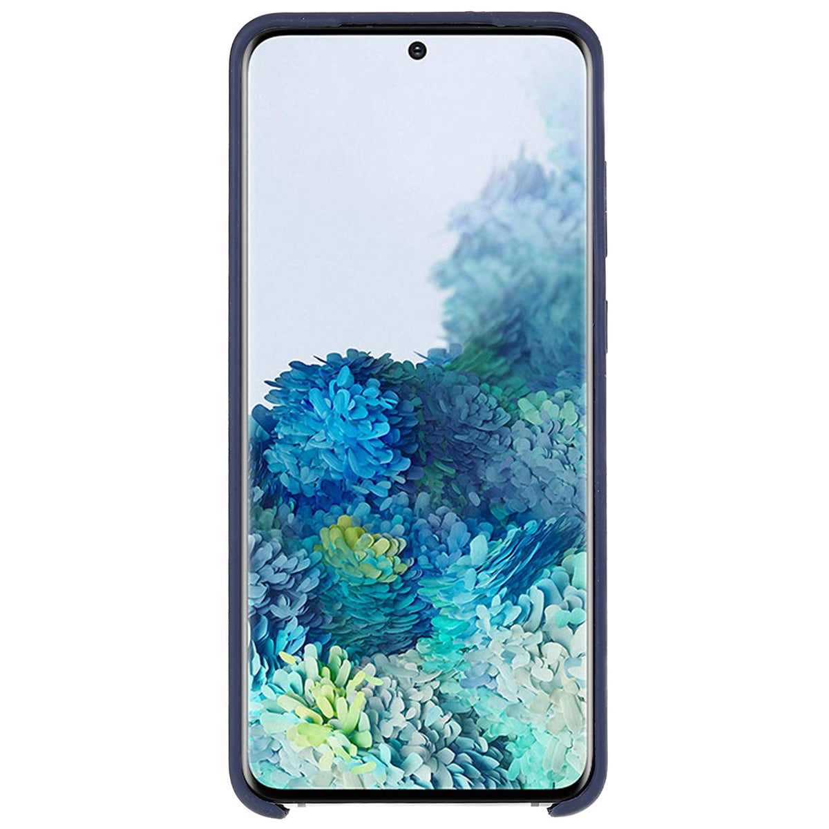 For Samsung Galaxy S20 Plus 5G/4G Phone Bag Case Durable Solid State Silicone Mobile Phone Protector Cover - Dark Blue