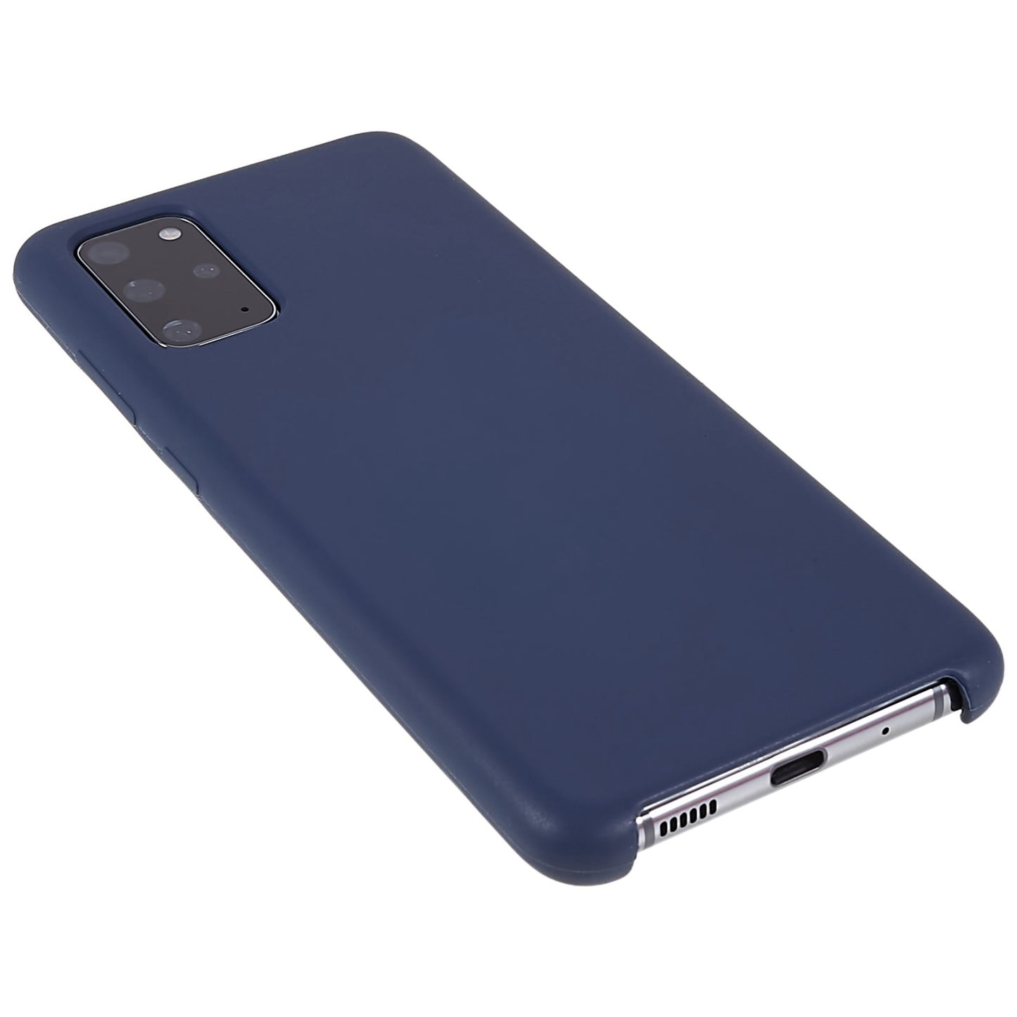 For Samsung Galaxy S20 Plus 5G/4G Phone Bag Case Durable Solid State Silicone Mobile Phone Protector Cover - Dark Blue
