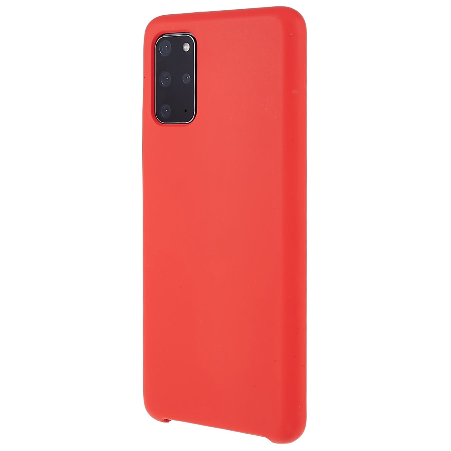 For Samsung Galaxy S20 Plus 5G/4G Phone Bag Case Durable Solid State Silicone Mobile Phone Protector Cover - Red