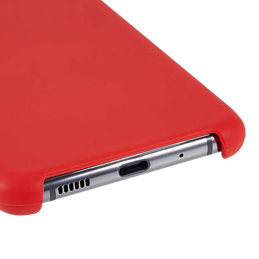 For Samsung Galaxy S20 Plus 5G/4G Phone Bag Case Durable Solid State Silicone Mobile Phone Protector Cover - Red