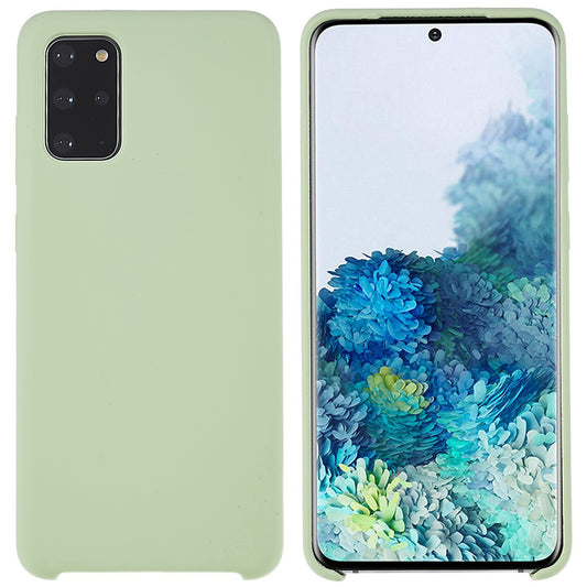 For Samsung Galaxy S20 Plus 5G/4G Phone Bag Case Durable Solid State Silicone Mobile Phone Protector Cover - Green