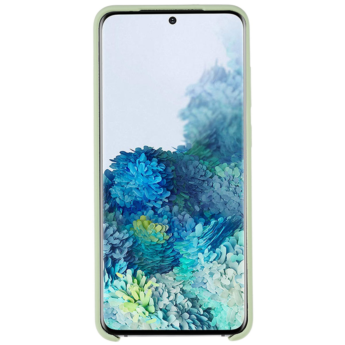 For Samsung Galaxy S20 Plus 5G/4G Phone Bag Case Durable Solid State Silicone Mobile Phone Protector Cover - Green