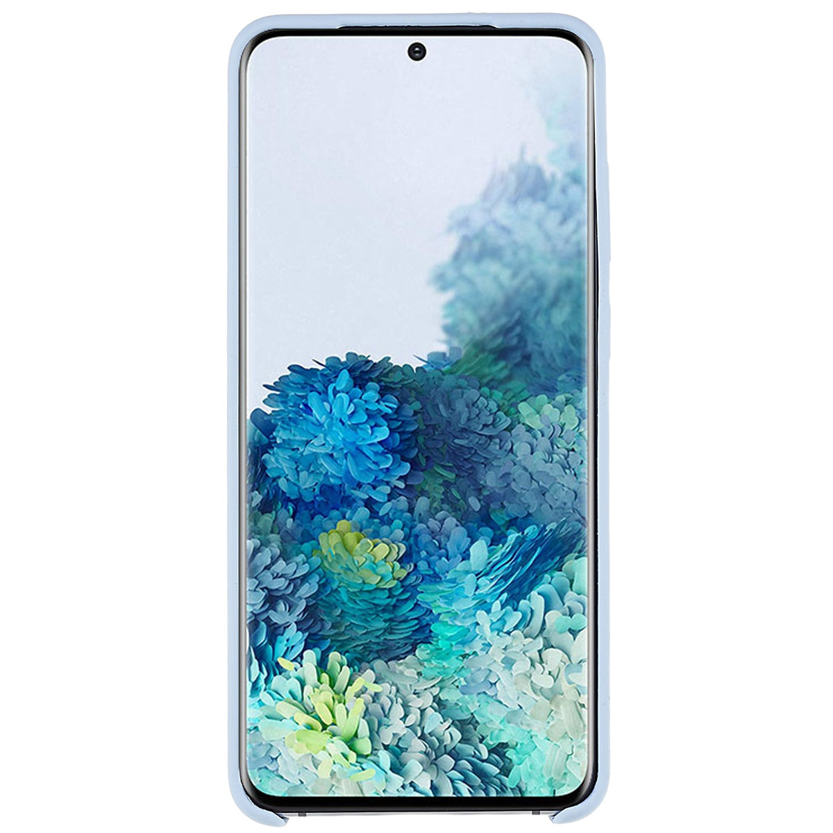 For Samsung Galaxy S20 Plus 5G/4G Phone Bag Case Durable Solid State Silicone Mobile Phone Protector Cover - Baby Blue