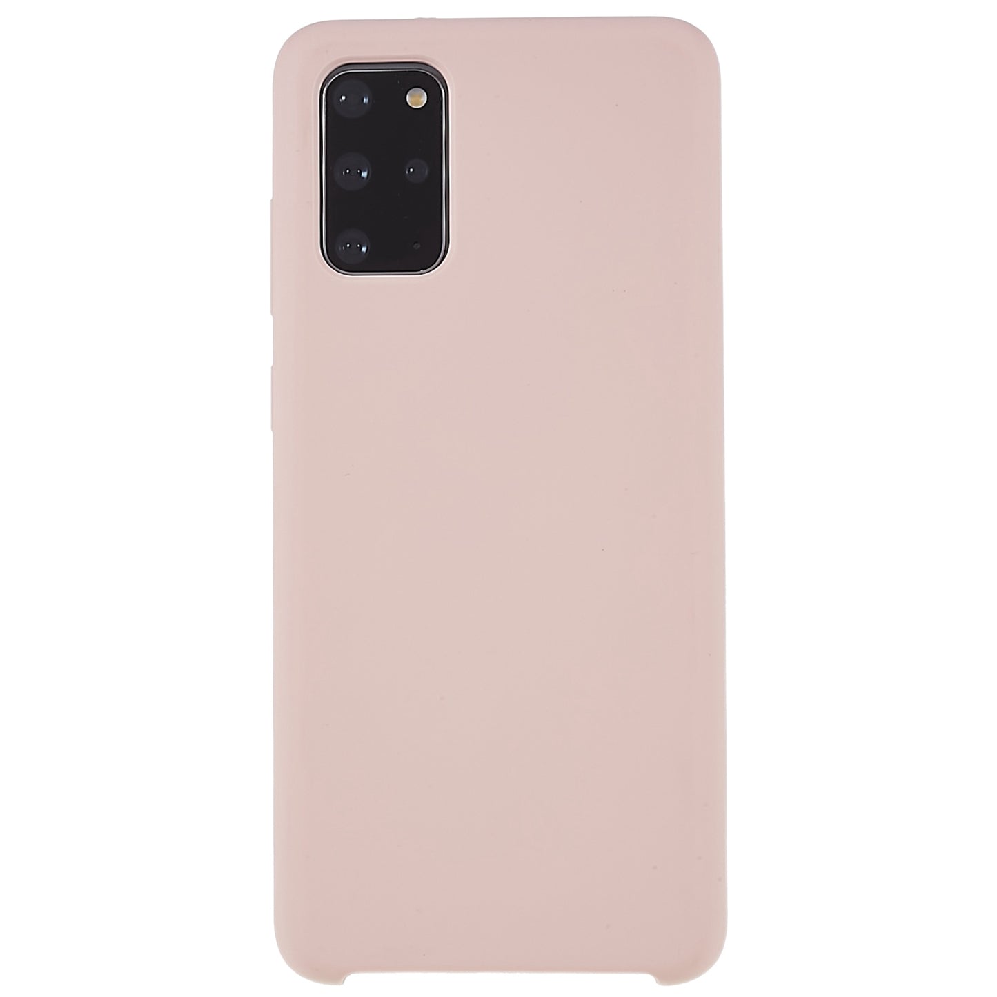 For Samsung Galaxy S20 Plus 5G/4G Phone Bag Case Durable Solid State Silicone Mobile Phone Protector Cover - Pink