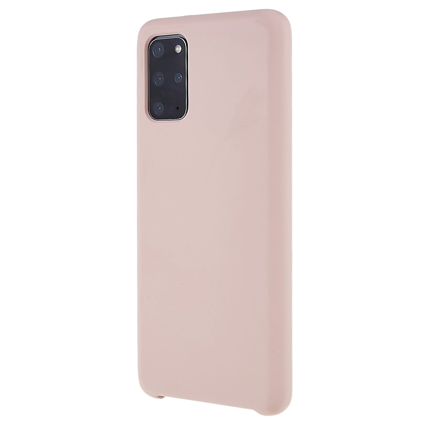 For Samsung Galaxy S20 Plus 5G/4G Phone Bag Case Durable Solid State Silicone Mobile Phone Protector Cover - Pink