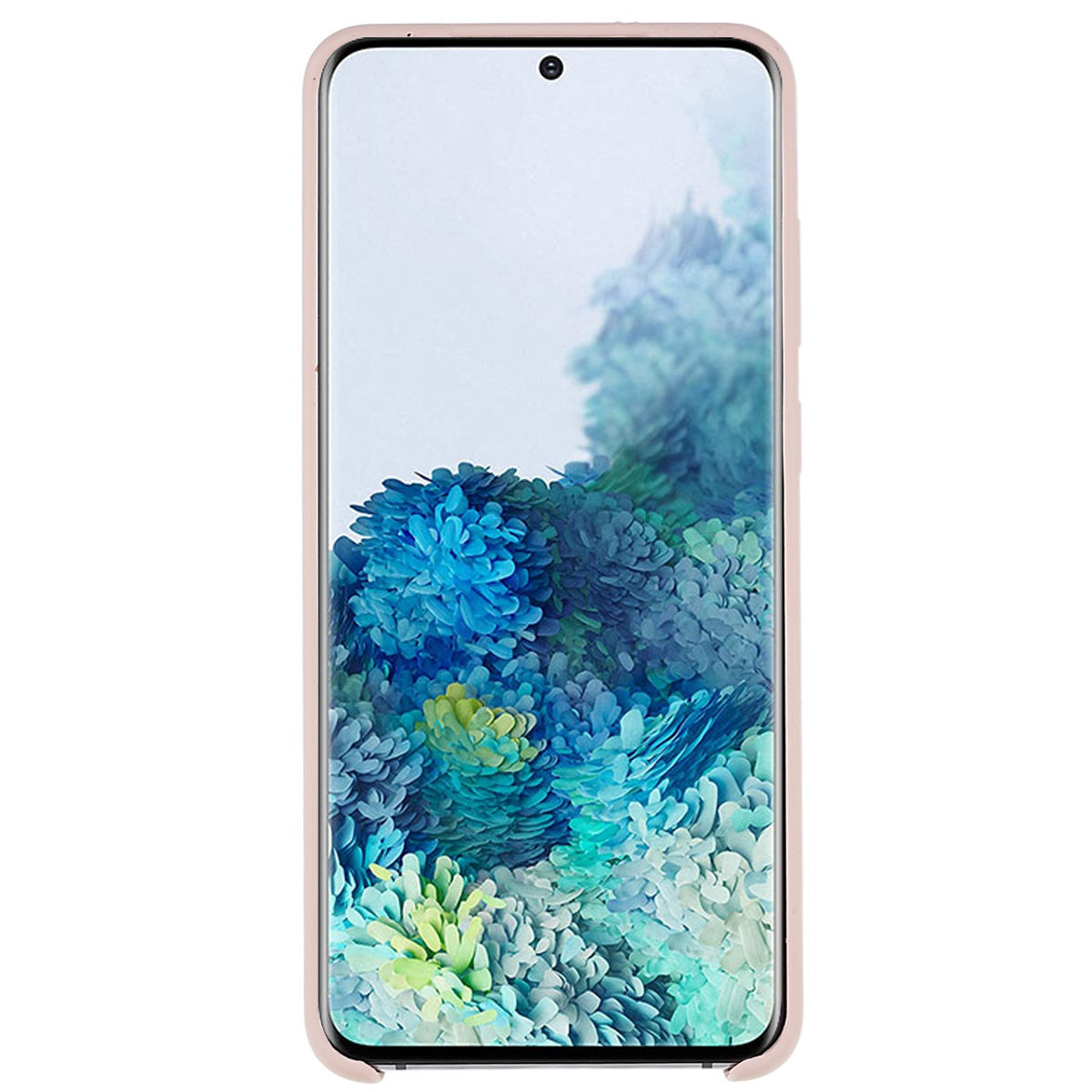 For Samsung Galaxy S20 Plus 5G/4G Phone Bag Case Durable Solid State Silicone Mobile Phone Protector Cover - Pink