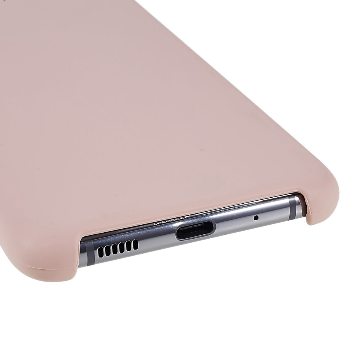 For Samsung Galaxy S20 Plus 5G/4G Phone Bag Case Durable Solid State Silicone Mobile Phone Protector Cover - Pink