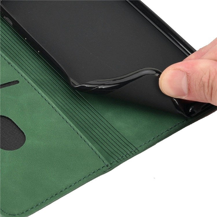 For Samsung Galaxy M23 5G/F23 5G Shockproof Phone Wallet Stand Cover Splicing Design PU Leather Anti-drop Case Shell - Green