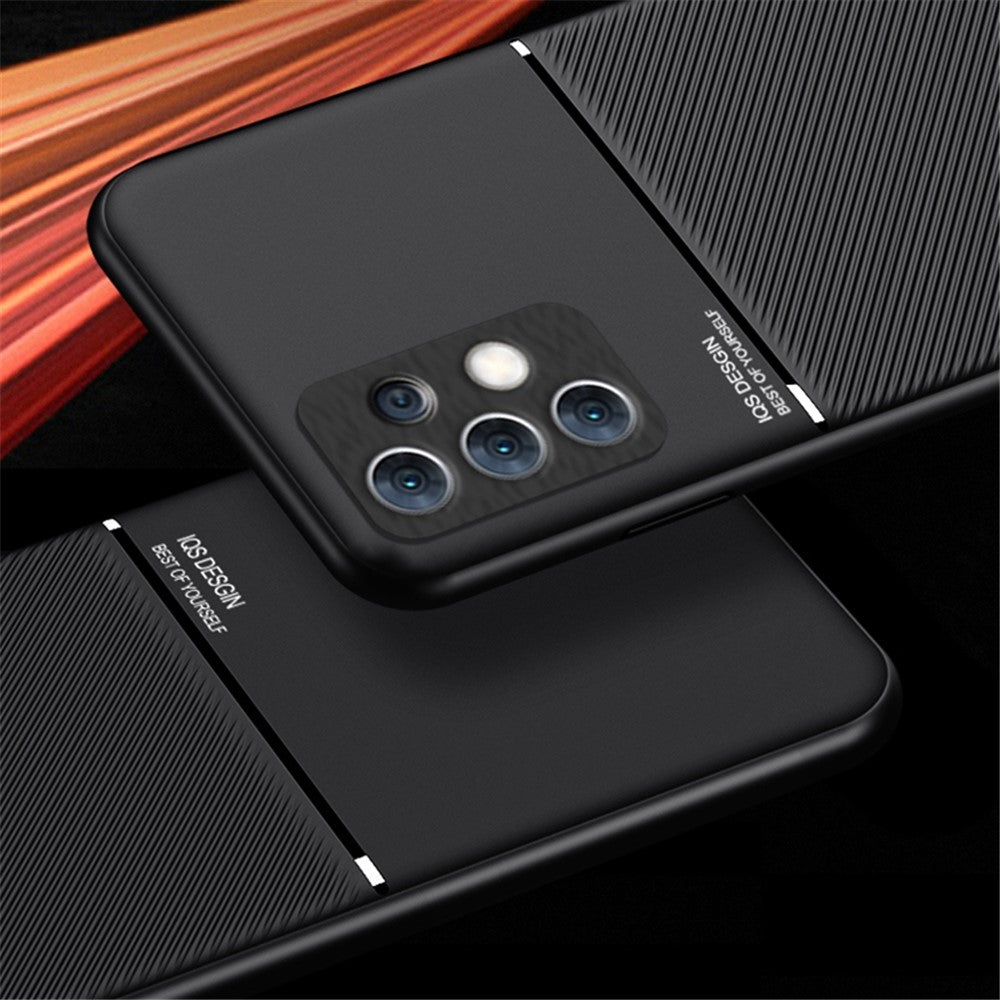 For Samsung Galaxy A33 5G Imprinted PU Leather + TPU Hybrid Case Inner Metal Sheet Phone Cover - Green