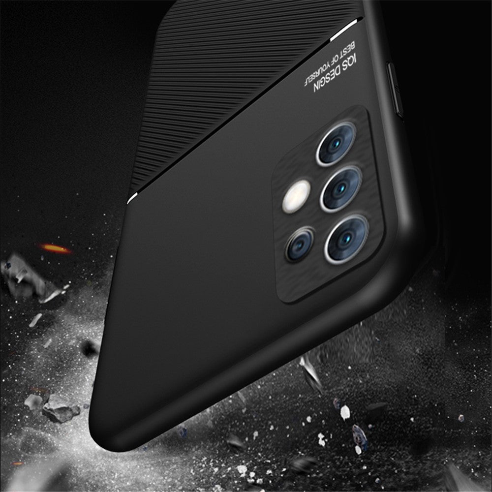 For Samsung Galaxy A33 5G Imprinted PU Leather + TPU Hybrid Case Inner Metal Sheet Phone Cover - Green