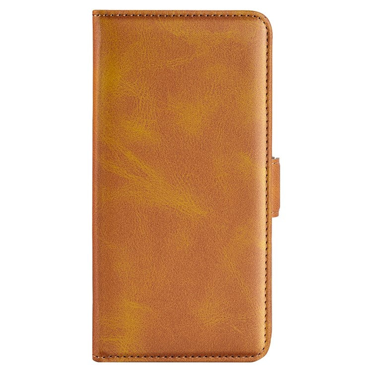 For Samsung Galaxy M33 5G (Global Version) Textured PU Leather Foldable Stand Phone Cover Magnetic Closure Wallet Flip Case - Yellow