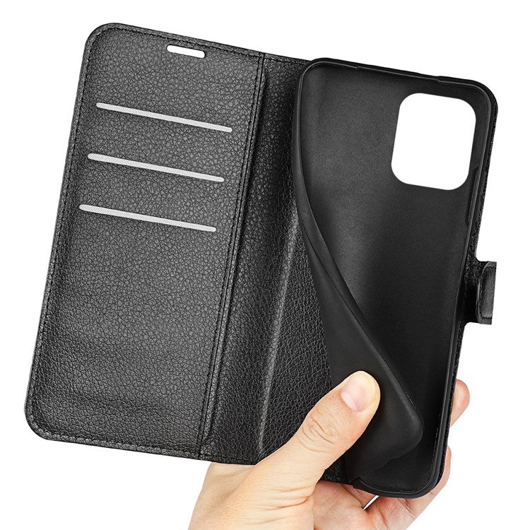 For Samsung Galaxy M33 5G (Global Version) Litchi Texture Leather Case Shockproof Stand Wallet Phone Protective Cover - Black