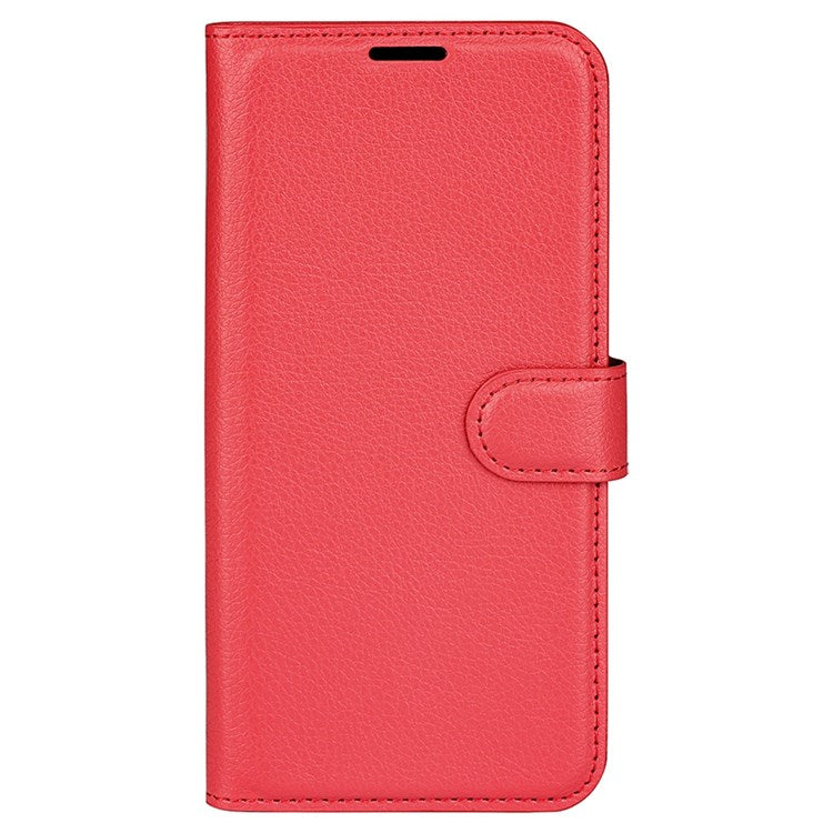 For Samsung Galaxy M33 5G (Global Version) Litchi Texture Leather Case Shockproof Stand Wallet Phone Protective Cover - Red