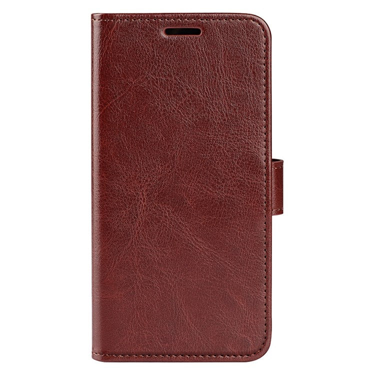 For Samsung Galaxy M33 5G (Global Version) Crazy Horse Texture Folio Flip Leather Phone Case Wallet Stand Cover - Brown