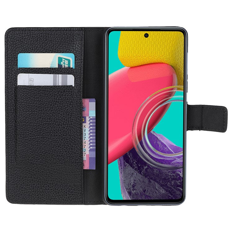 For Samsung Galaxy M53 5G Litchi Texture Wallet Case Shockproof PU Leather Stand Phone Cover