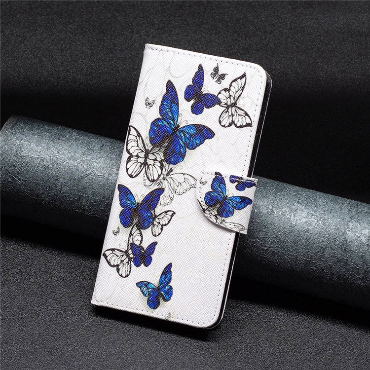 For Samsung Galaxy M23 / F23 5G Leather Case Pattern Printing Wallet Stand Flip Mobile Cover - Butterflies