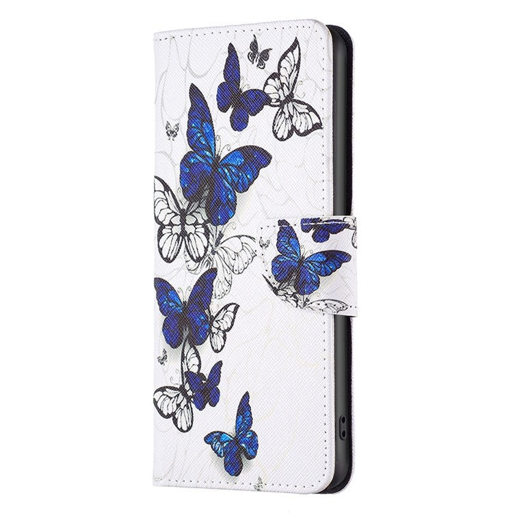 For Samsung Galaxy M23 / F23 5G Leather Case Pattern Printing Wallet Stand Flip Mobile Cover - Butterflies