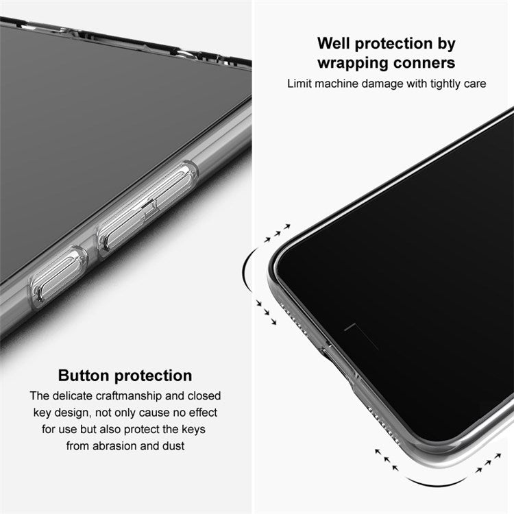 IMAK UX-5 Series Smartphone Case for Samsung Galaxy M33 5G (Globa) Soft Transparent TPU Cell Phone Shell Cover