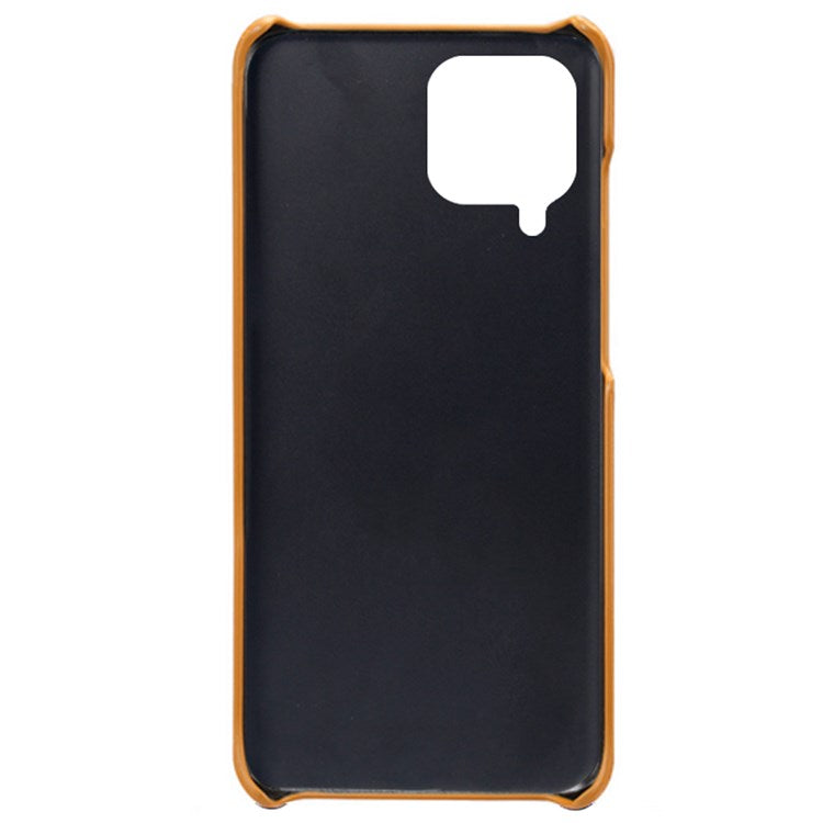For Samsung Galaxy M53 5G Phone Protector All-round Shockproof Textured PU Leather Coated PC Phone Case - Orange