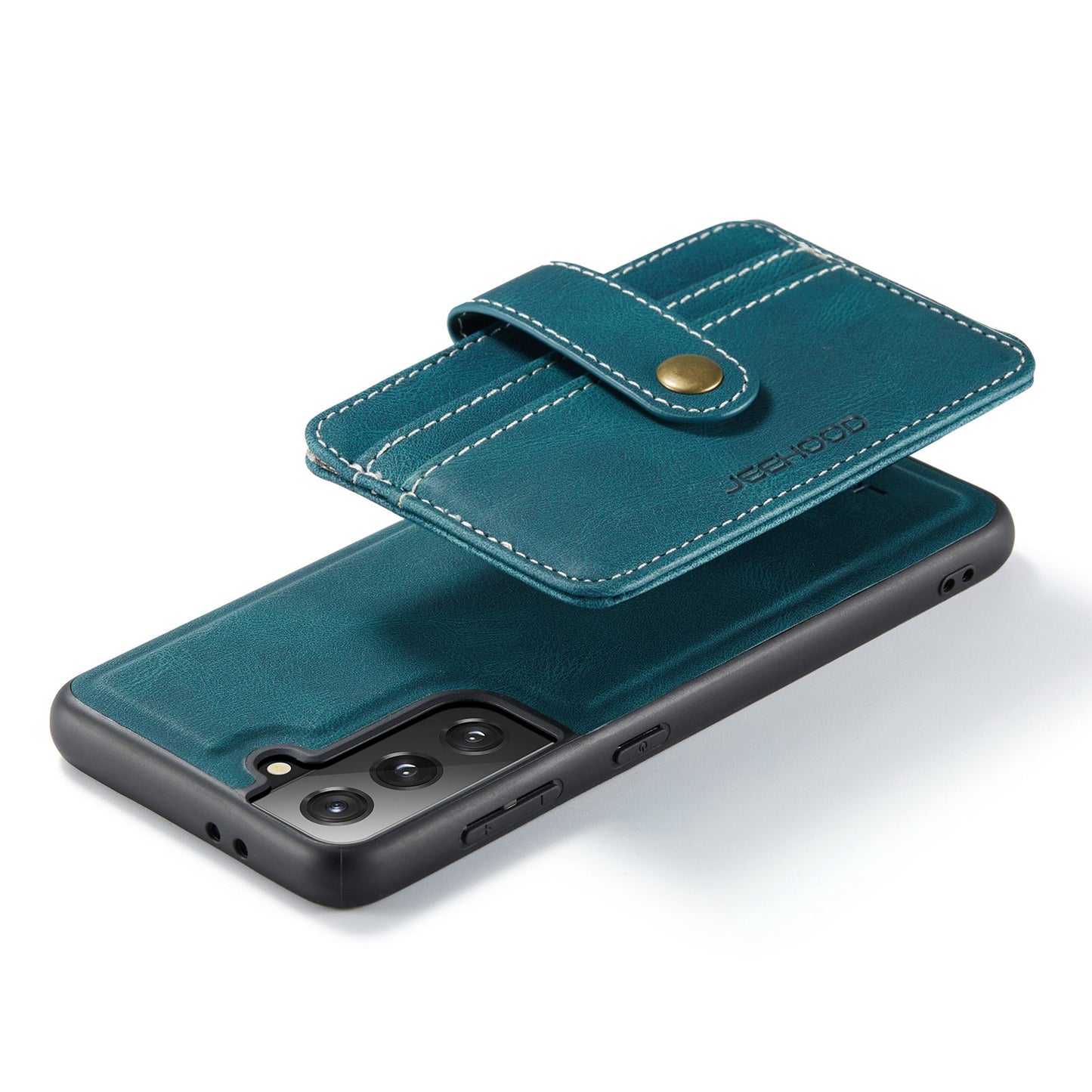 JEEHOOD Detachable Cover for Samsung Galaxy S20 Plus 4G/5G Magnetic Wallet Leather Coated TPU RFID Blocking Mobile Phone Case - Blue