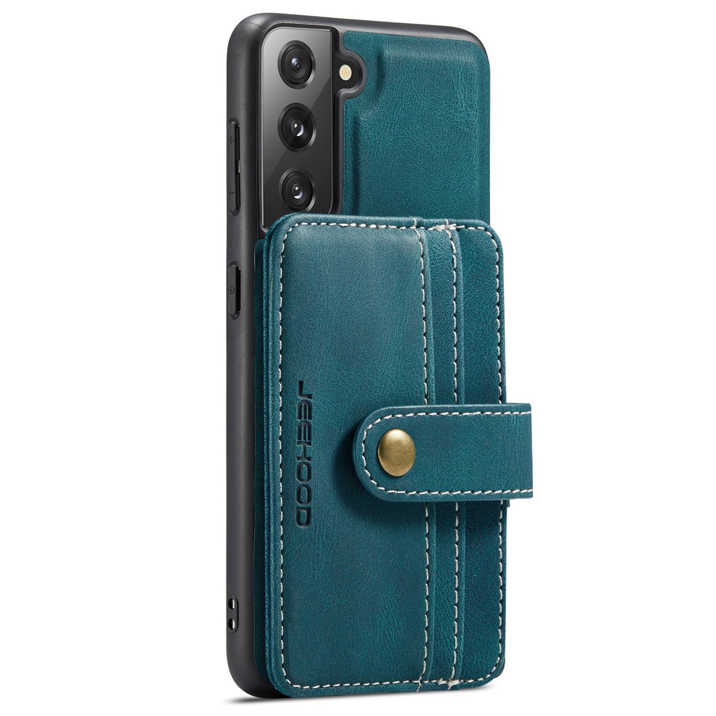 JEEHOOD Detachable Cover for Samsung Galaxy S20 Plus 4G/5G Magnetic Wallet Leather Coated TPU RFID Blocking Mobile Phone Case - Blue