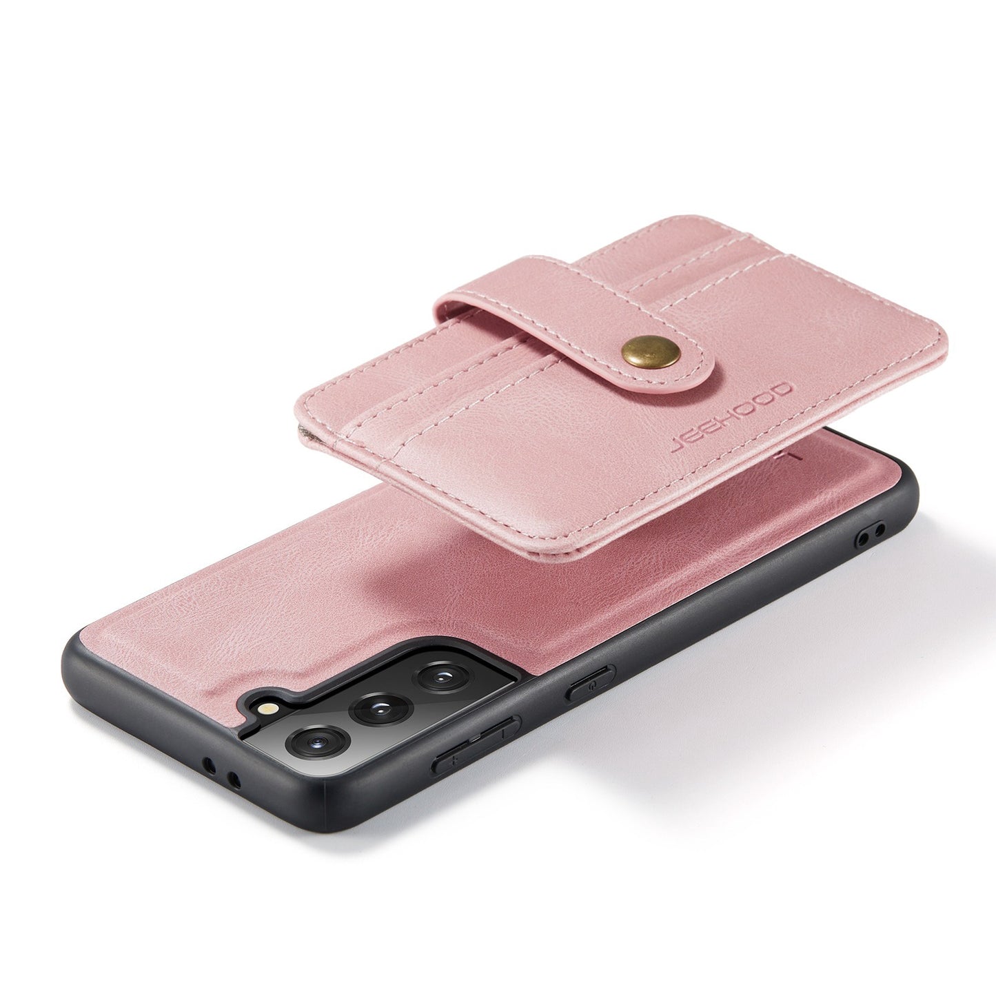 JEEHOOD Detachable Cover for Samsung Galaxy S20 Plus 4G/5G Magnetic Wallet Leather Coated TPU RFID Blocking Mobile Phone Case - Pink