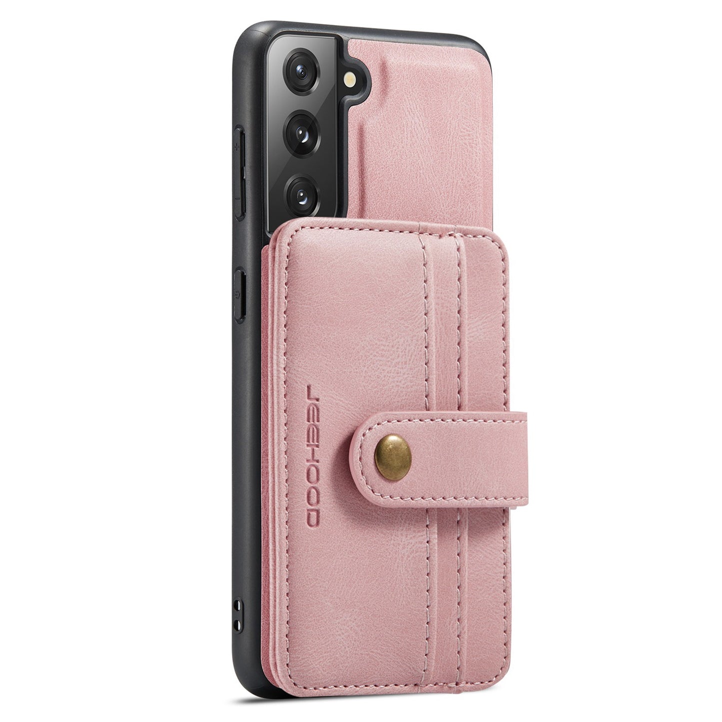 JEEHOOD Detachable Cover for Samsung Galaxy S20 Plus 4G/5G Magnetic Wallet Leather Coated TPU RFID Blocking Mobile Phone Case - Pink