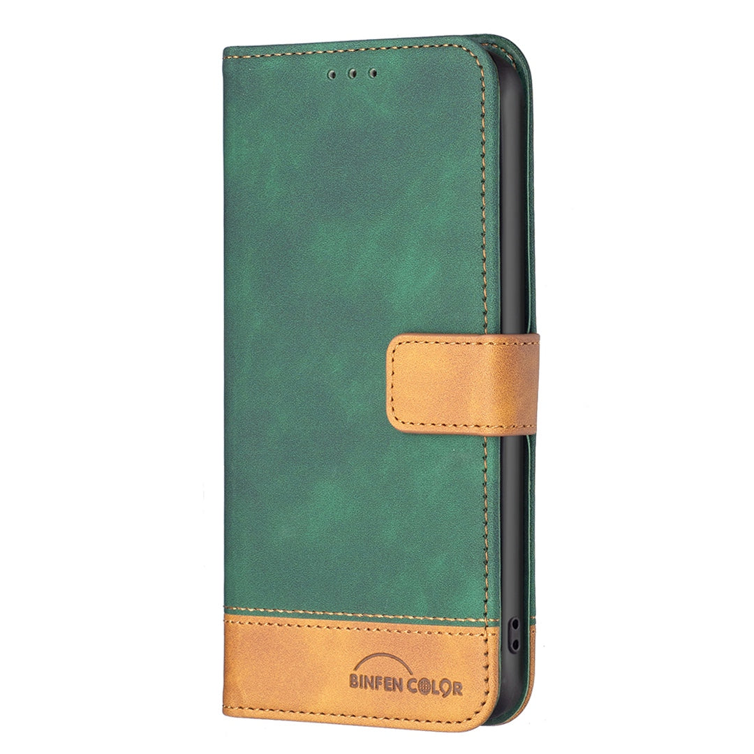 BINFEN COLOR BF Leather Case Series-7 for Samsung Galaxy S20 4G/5G, Wallet Design Style 11 Matte Surface PU Leather Well-protected Case with Stand - Green