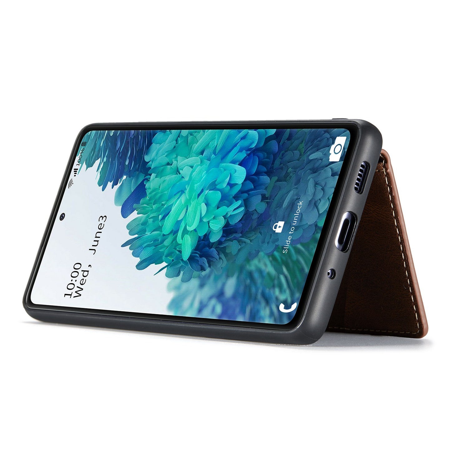 JEEHOOD For Samsung Galaxy S20 FE 2022/S20 FE 4G/S20 FE 5G/S20 Lite Wallet Kickstand Cover Detachable 2-in-1 PU Leather Coated TPU Phone Case - Brown