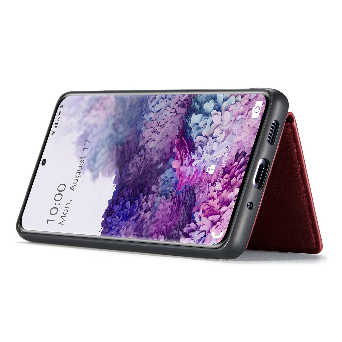 JEEHOOD For Samsung Galaxy S20 4G/5G Detachable Wallet Kickstand Case PU Leather Coated TPU Well-protected Phone Shell - Red