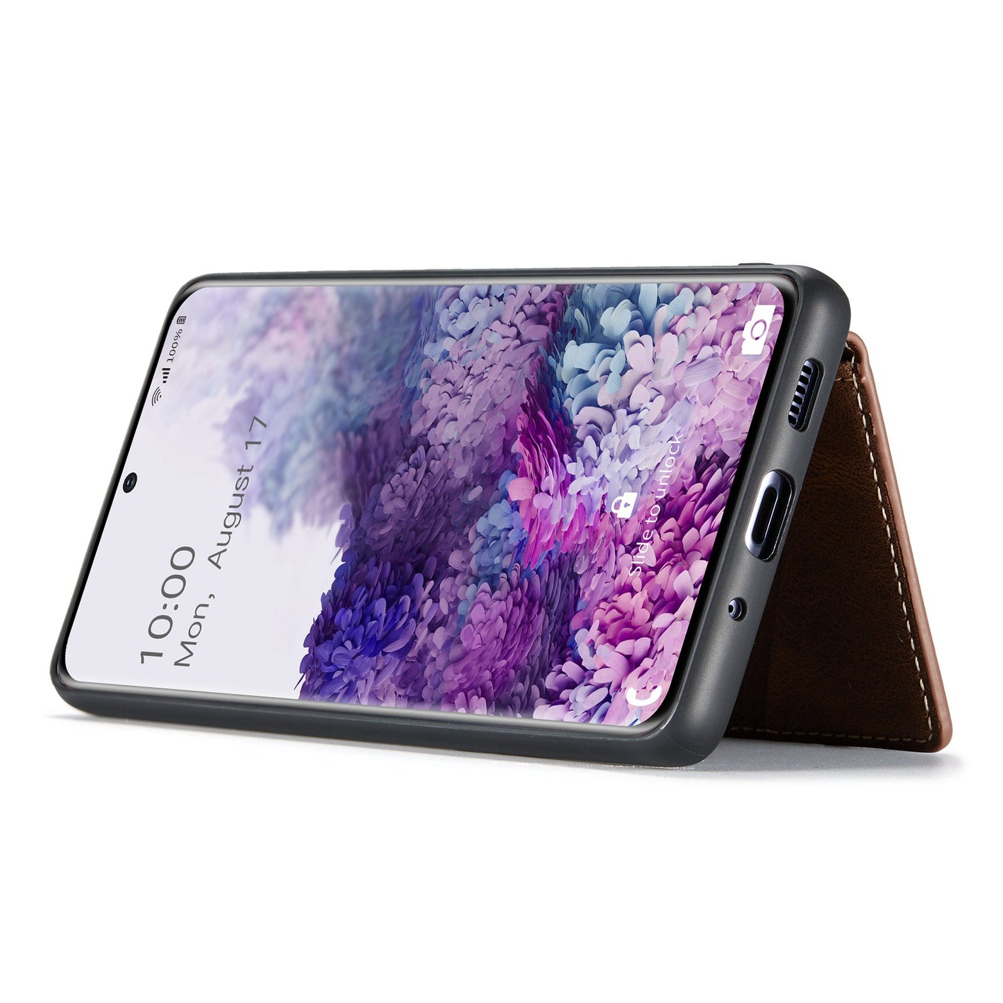 JEEHOOD For Samsung Galaxy S20 4G/5G Detachable Wallet Kickstand Case PU Leather Coated TPU Well-protected Phone Shell - Brown