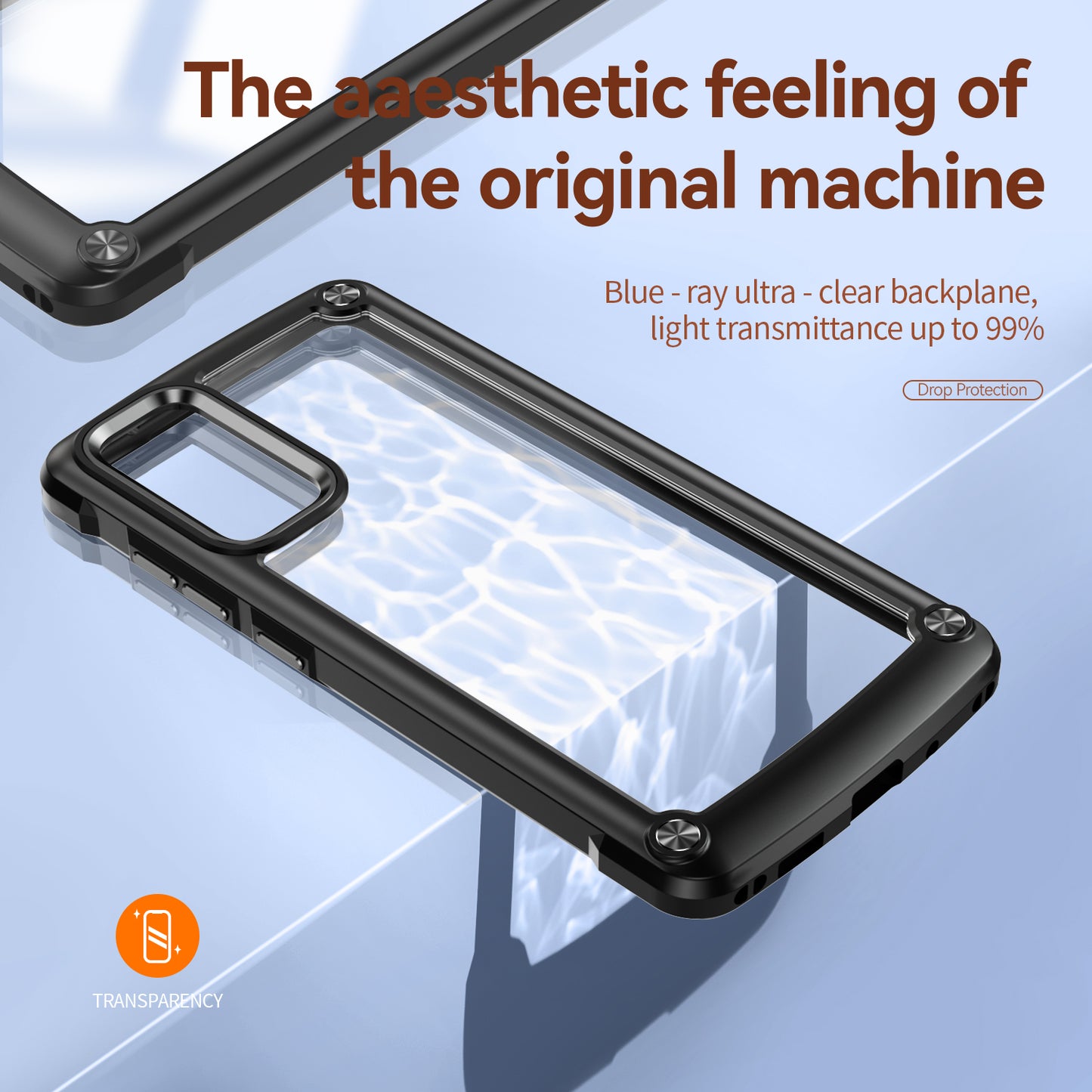Shockproof Phone Case for Samsung Galaxy S20 FE 2022/S20 FE 4G/5G/S20 Lite, Full Body Protection PC+TPU Hybrid Phone Shell Case with Strap - Black/Black