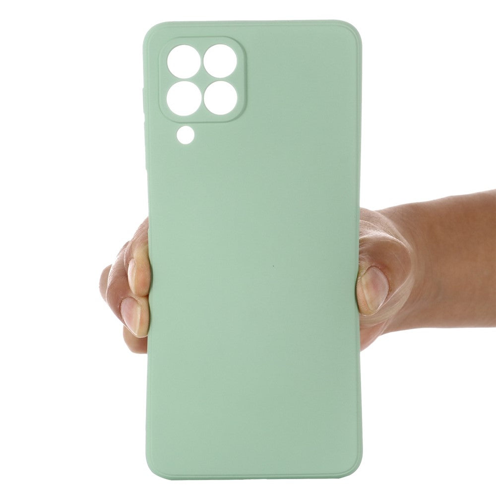 For Samsung Galaxy M33 5G (Global Version) Liquid Silicone Lightweight Slim Case Soft Microfiber Lining Phone Protector - Green