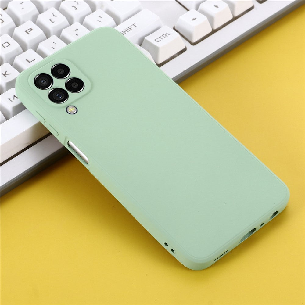 For Samsung Galaxy M33 5G (Global Version) Liquid Silicone Lightweight Slim Case Soft Microfiber Lining Phone Protector - Green