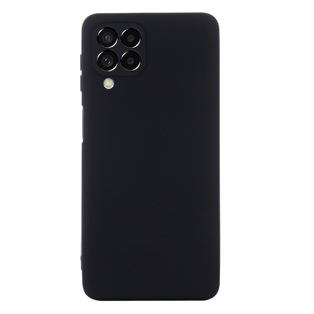 For Samsung Galaxy M33 5G (Global Version) Liquid Silicone Lightweight Slim Case Soft Microfiber Lining Phone Protector - Black