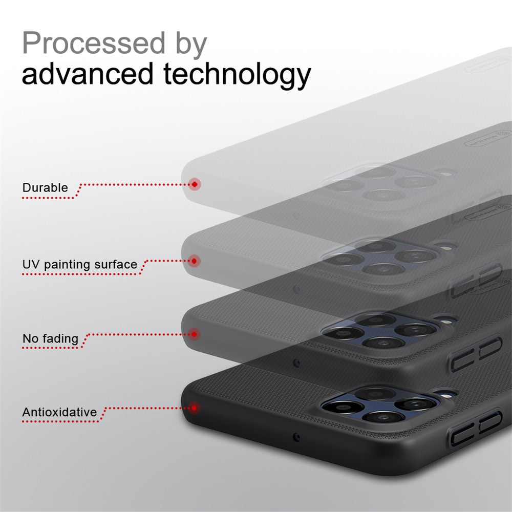 NILLKIN Super Frosted Shield Phone Case for Samsung Galaxy M53 5G Shockproof Matte Finish Surface Hard PC Phone Cover Shell - White