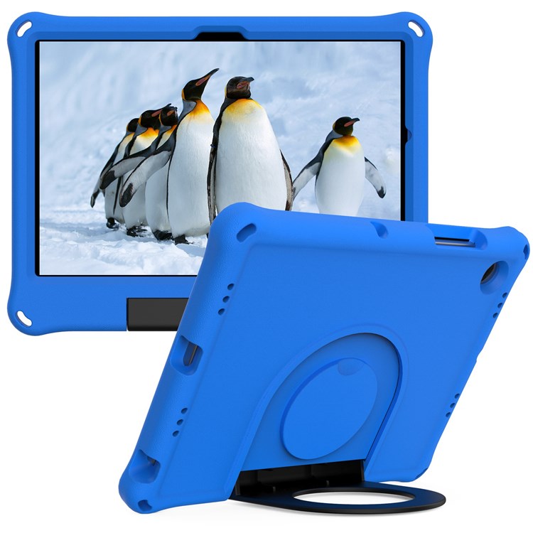 For Samsung Galaxy Tab A8 10.5 (2021) / (2022) EVA Tablet Protective Case Foldable Ring Kickstand Design Drop-proof Cover - Blue