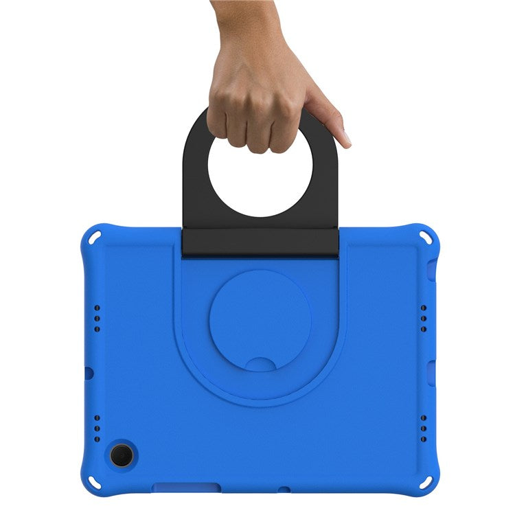 For Samsung Galaxy Tab A8 10.5 (2021) / (2022) EVA Tablet Protective Case Foldable Ring Kickstand Design Drop-proof Cover - Blue
