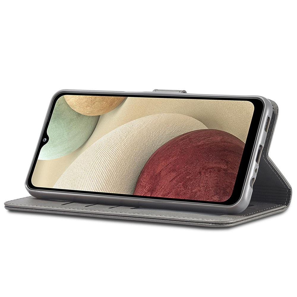 LC.IMEEKE Flip Phone Cover for Samsung Galaxy M53 5G, PU Leather TPU Shockproof Shell Folding Stand Folio Case - Grey